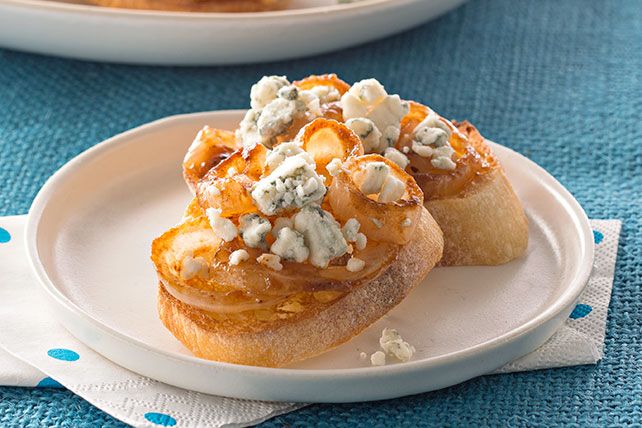Crema de Queso Azul con Cebolla Caramelizada