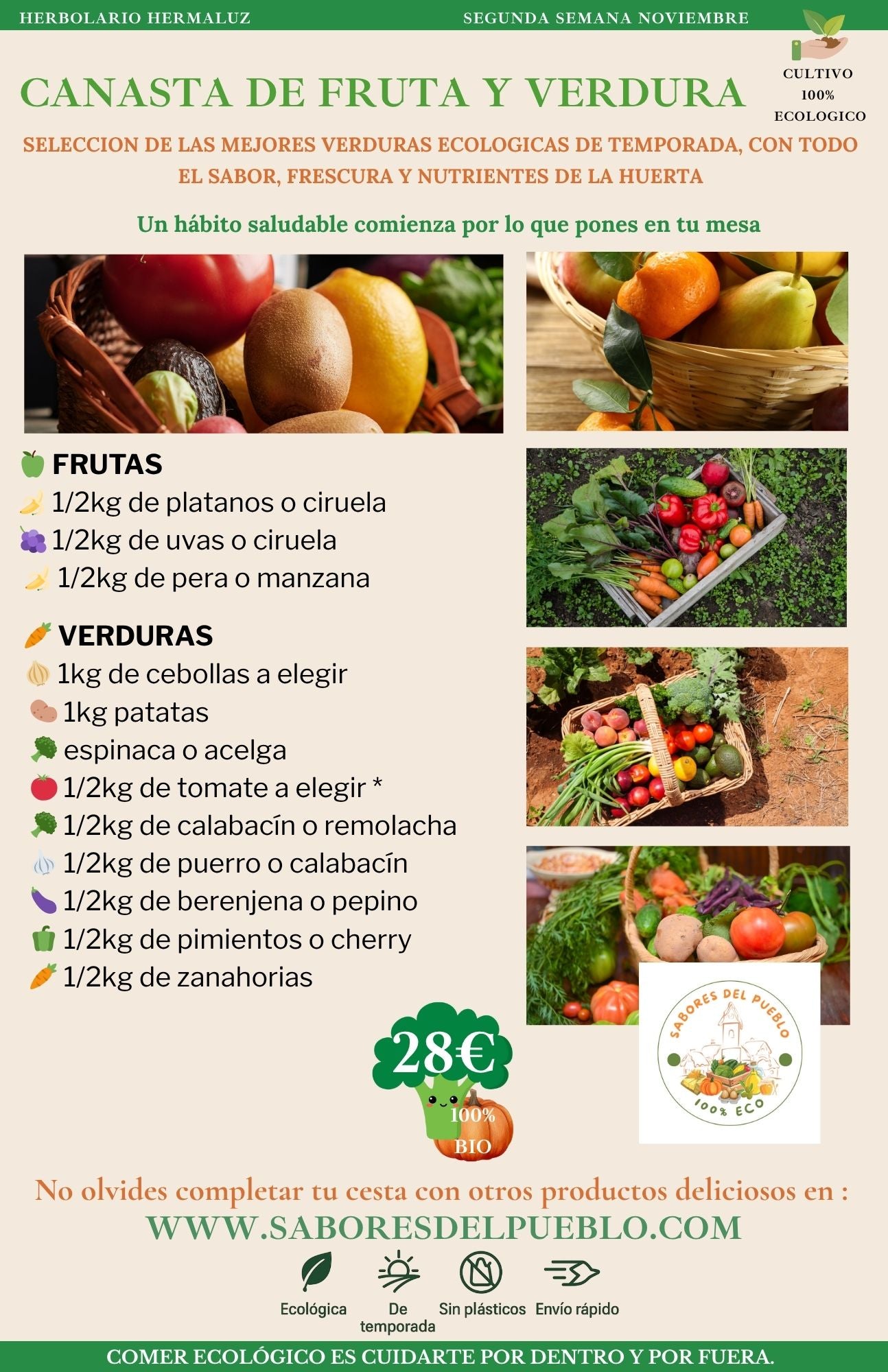 Canasta de fruta y verdura