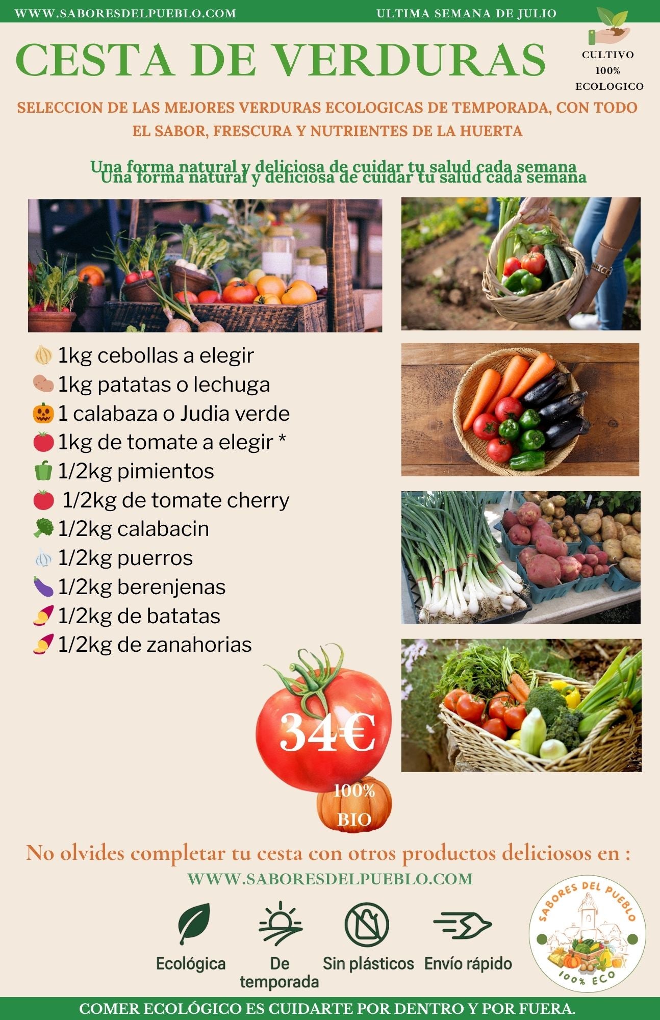 Cesta de verduras