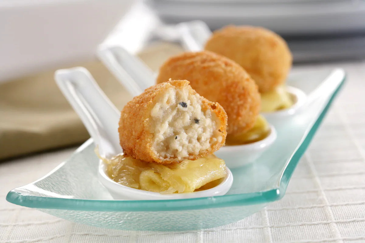 Crema de Queso Azul con Cebolla Caramelizada