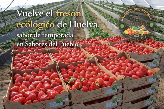 🍓🌱 Vuelve el fresón ecológico de Huelva: sabor de temporada en Sabores del Pueblo
