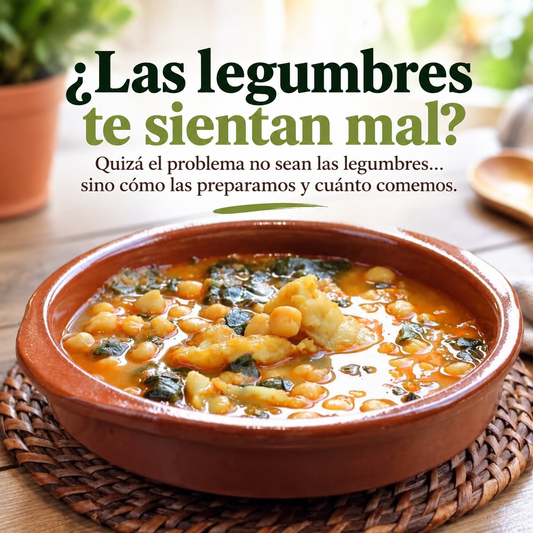 Plato de garbanzos con verduras y consejos para preparar las legumbres y mejorar su digestión