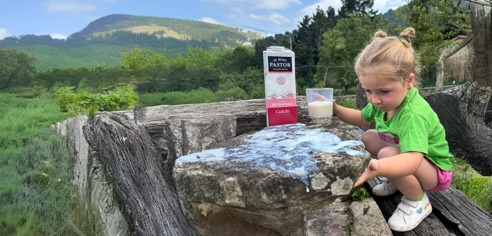 Leche ecológica semi de Cantabria
