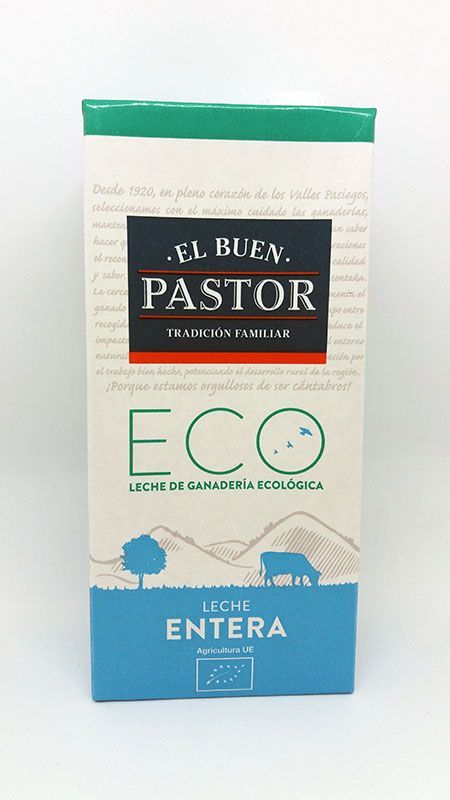 Leche ecológica entera de Cantabria