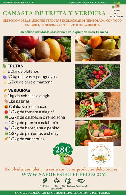 Canasta de fruta y verdura