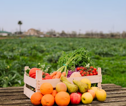 Cesta de fruta y verdura