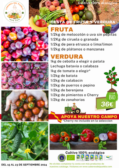 Cesta de fruta y verdura