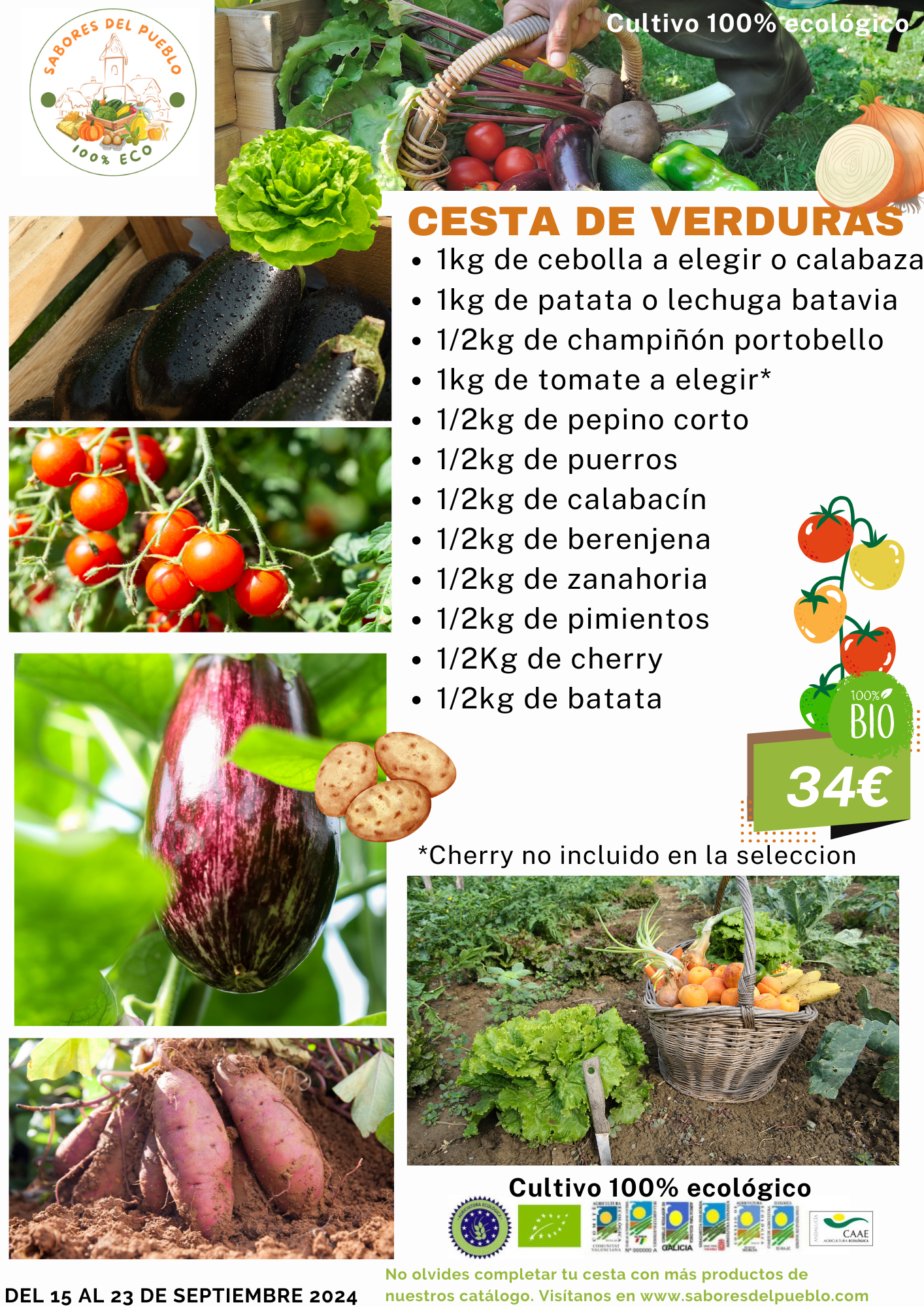 Cesta de verduras