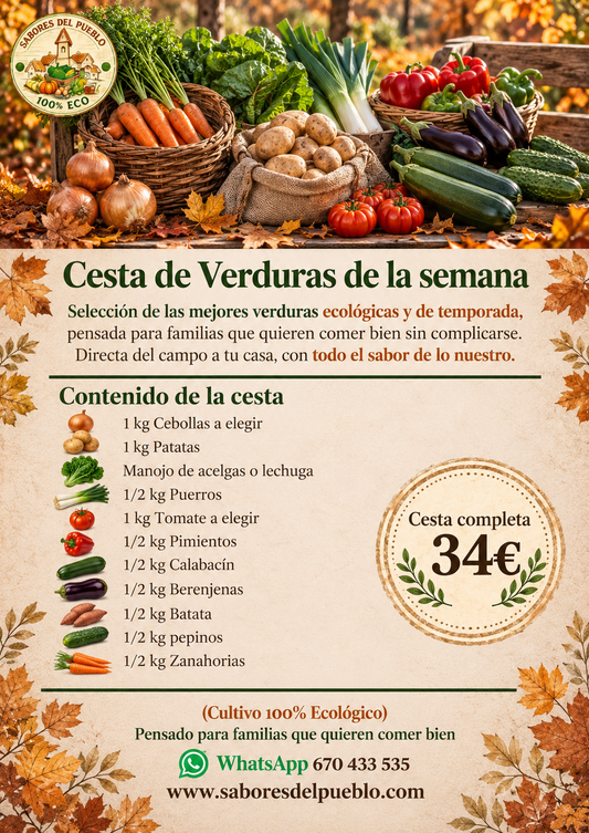 Cesta de verduras "👉 “La base de una semana sana y bien comida”"